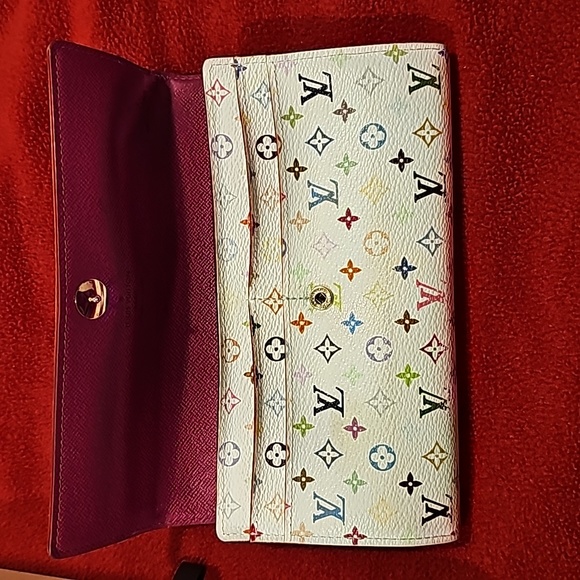 COPY-Multicolor Takashi Murakami Monogram Louis Vuitton wallet Date code CA21… - Picture 2 of 14